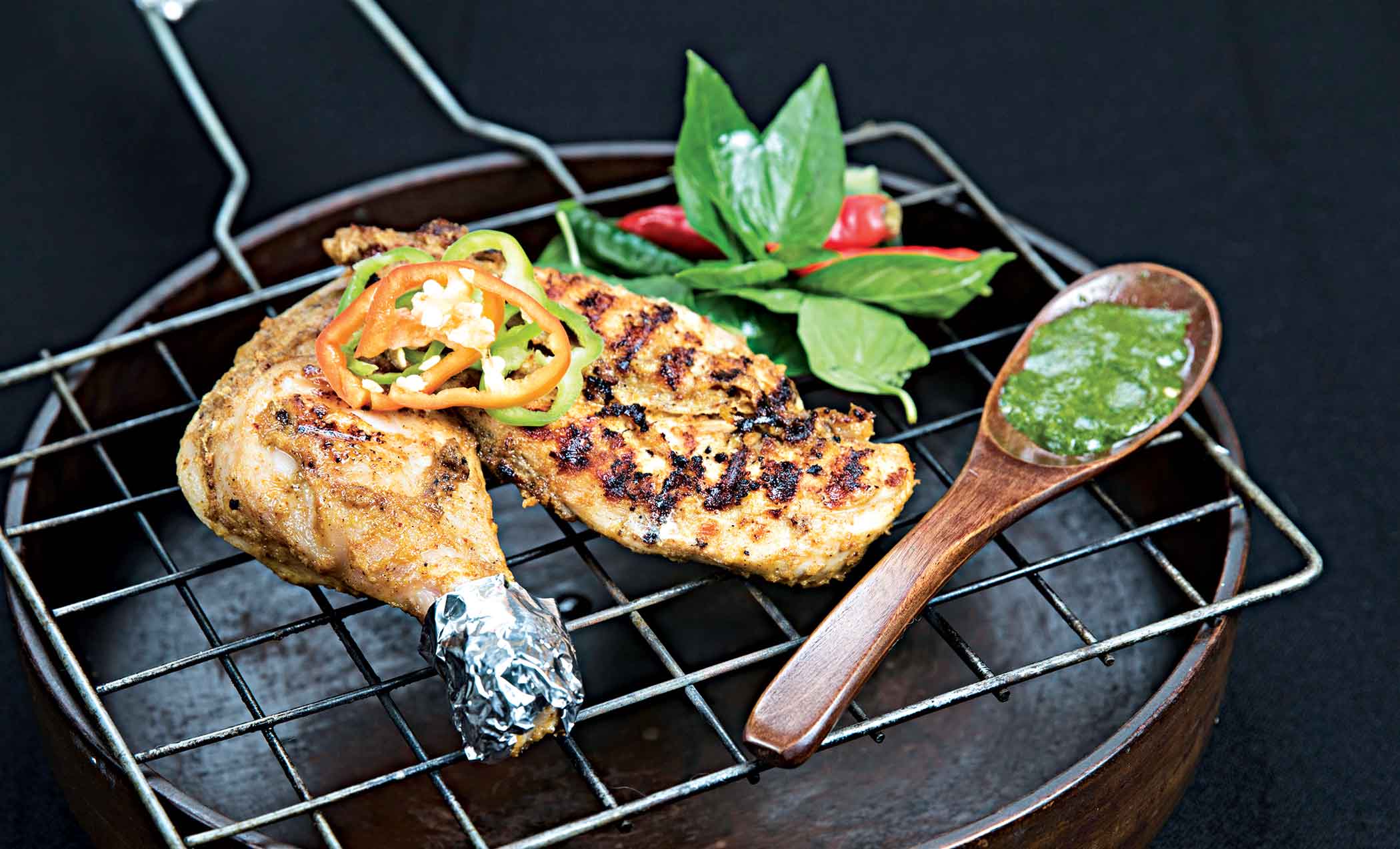 Delightful barbeque on chilly evening