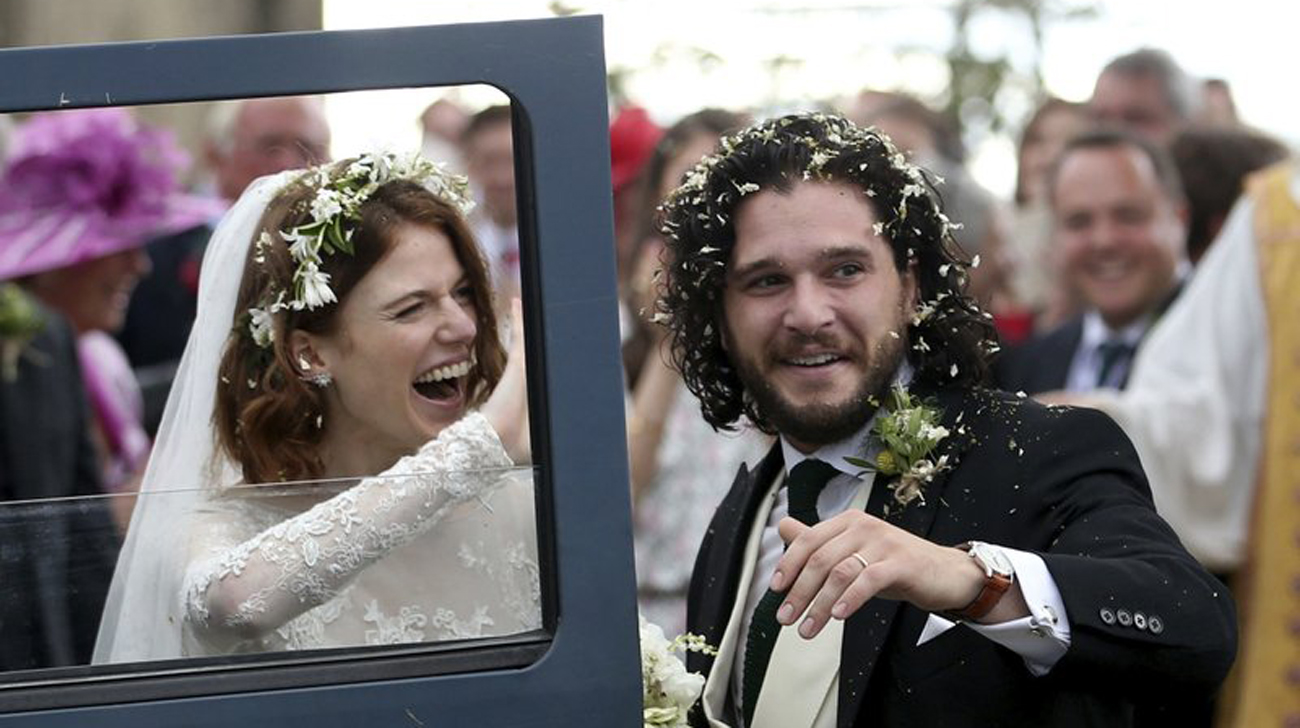 ‘Game of Thrones’ co-stars Kit Harington, Rose Leslie wed