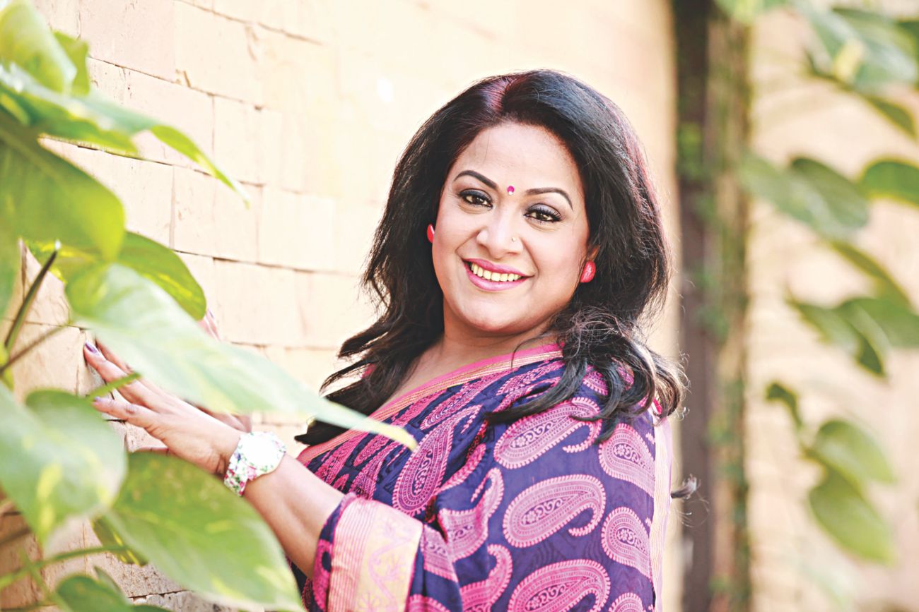 Aruna Biswas in celebratory mood for Durga Puja
