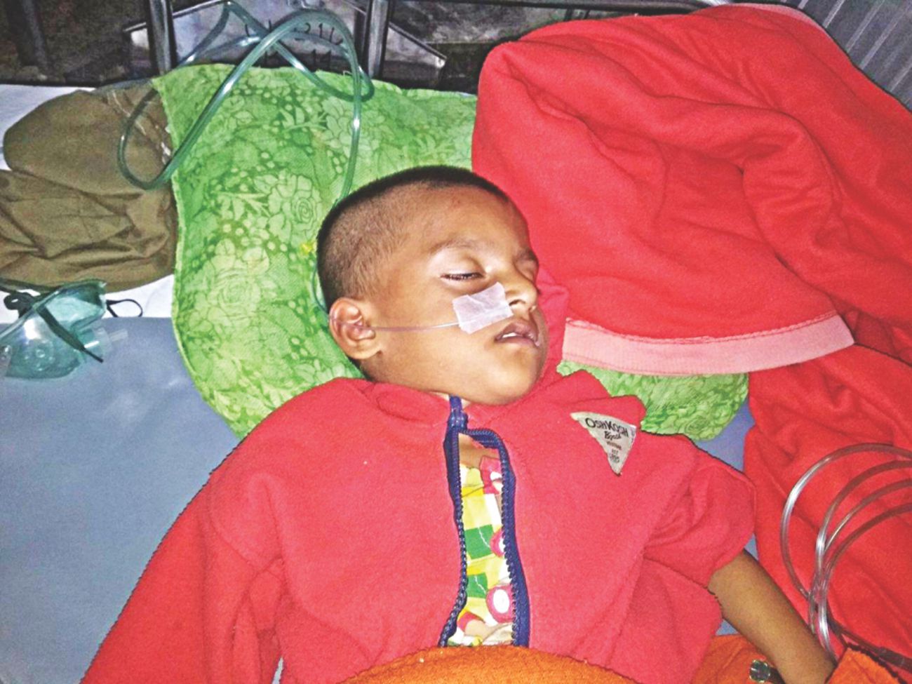 Rescued boy fights for life at DMCH