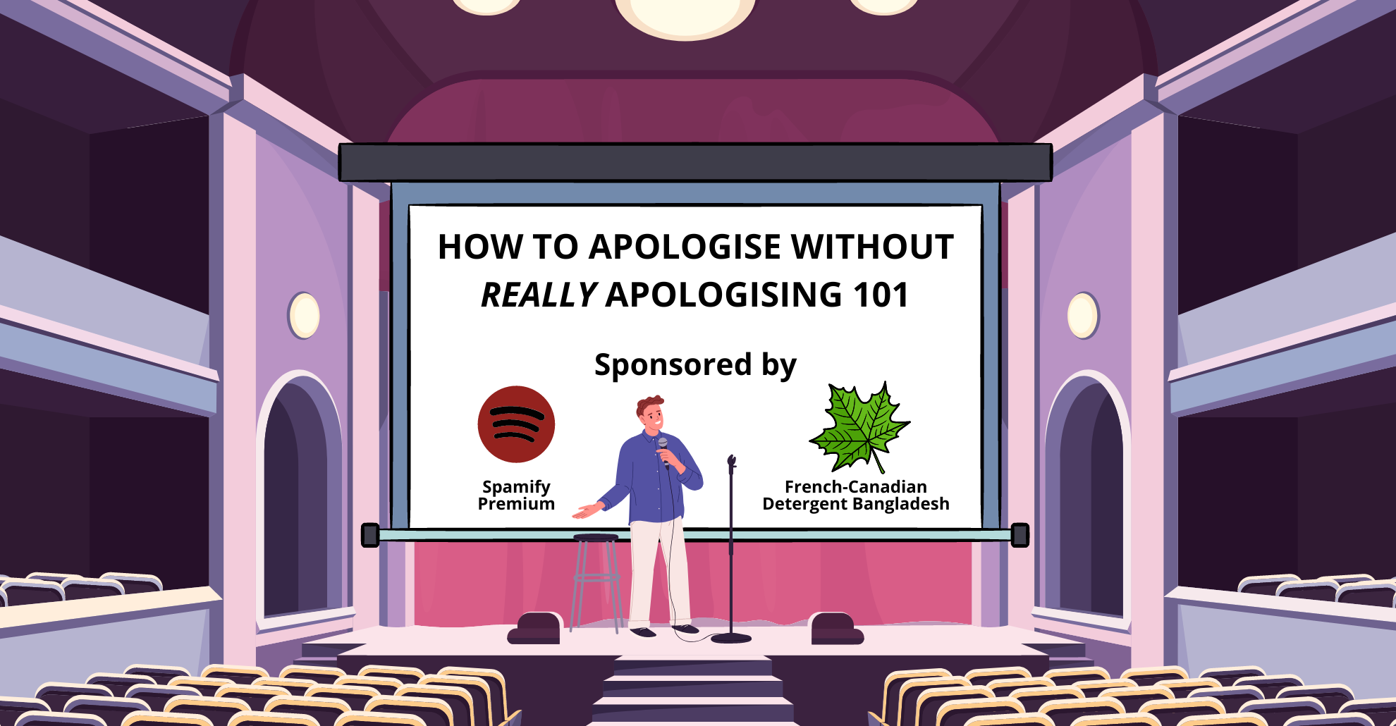 Motivational speaker loses all credibility after using royalty-free music