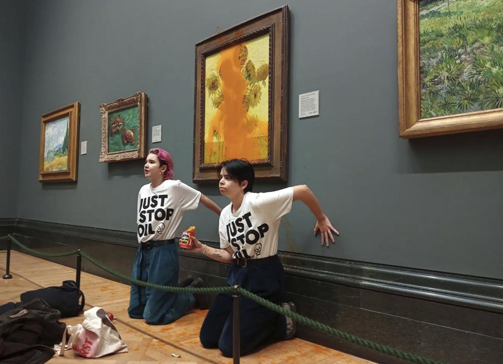 Activists in UK court after throwing soup at Van Gogh painting