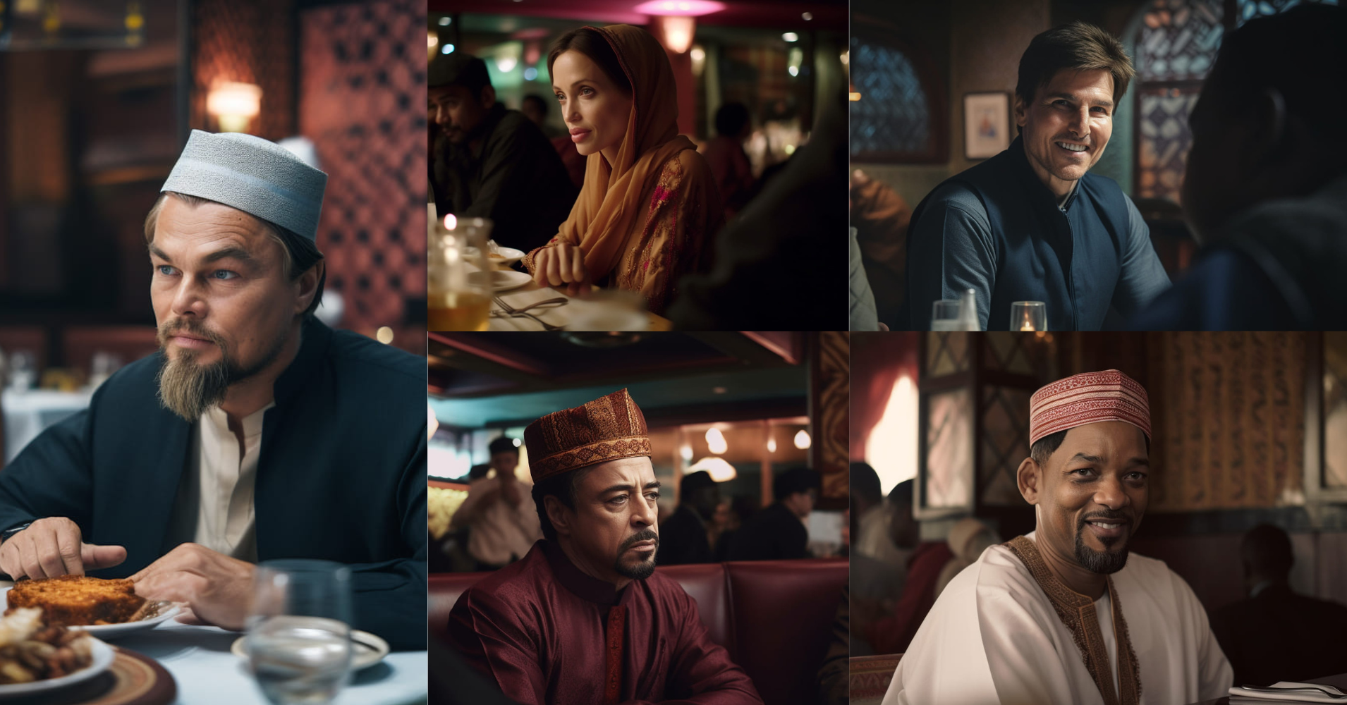 AI renders stunning images of celebs having Iftar