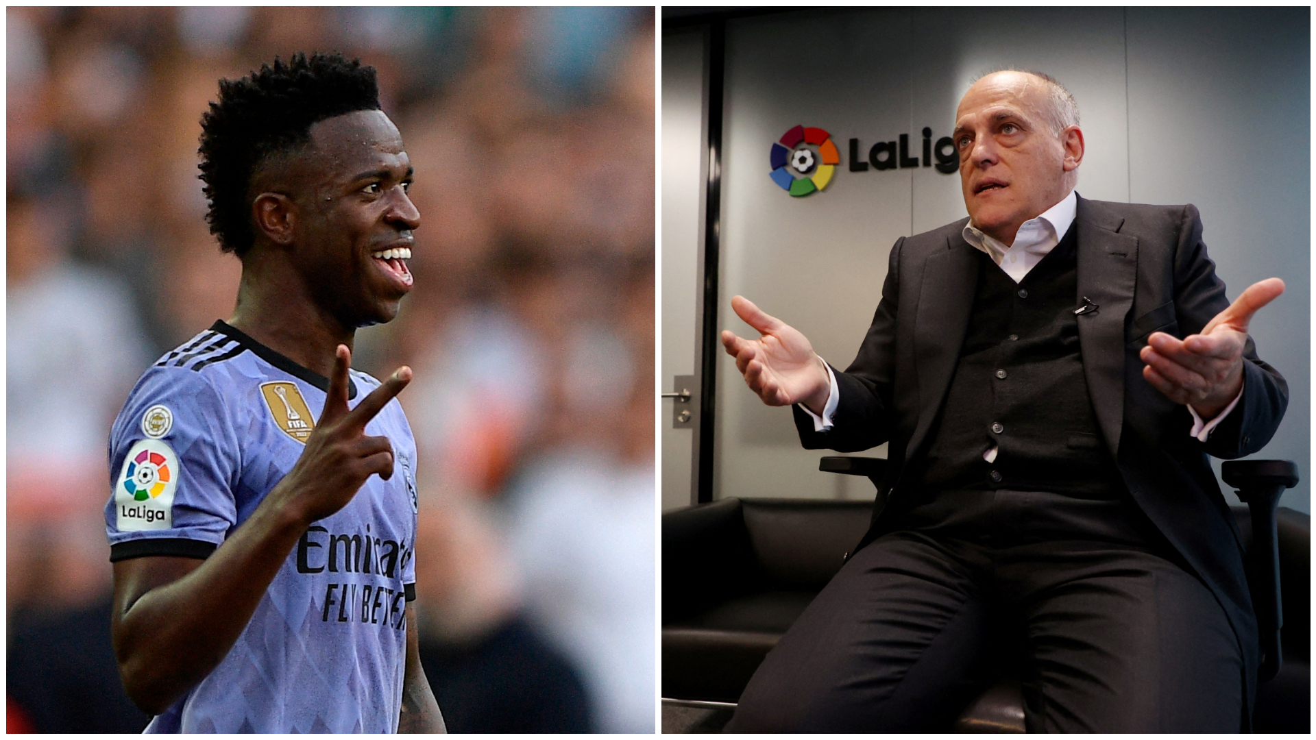 LaLiga chief apologises for rant about Vinicius's racism complaint