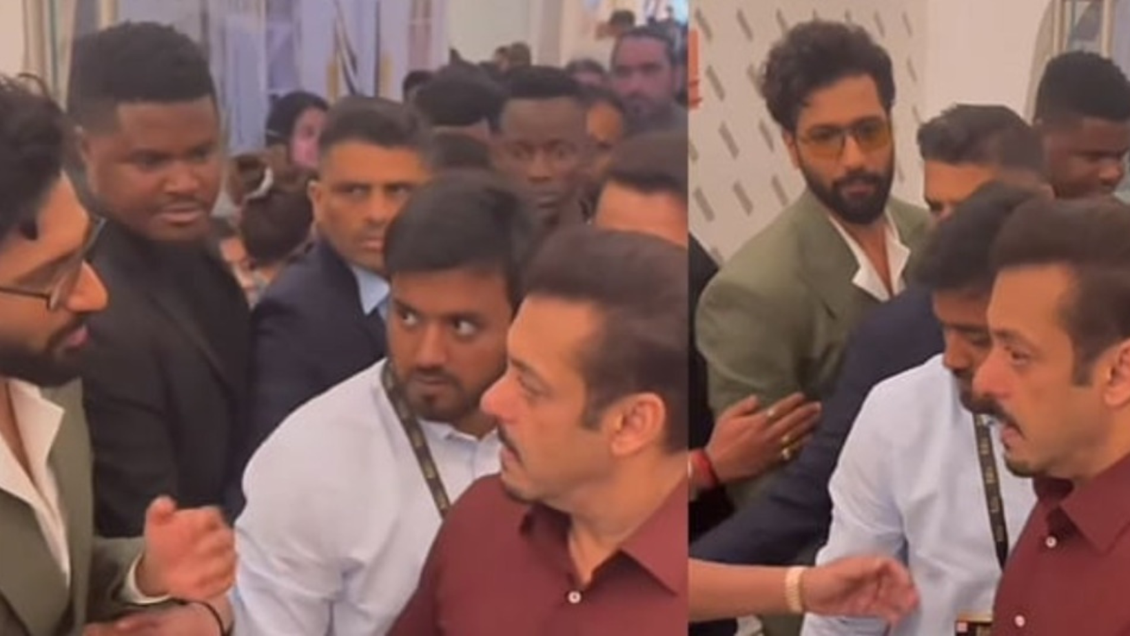 Vicky Kaushal pushed aside by Salman's bodyguard 