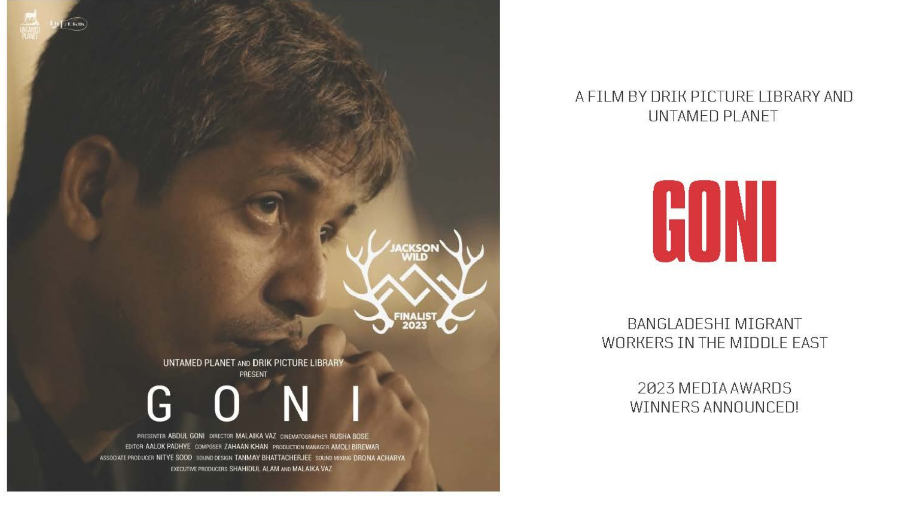 Drik film wins at prestigious Jackson Wild Festival 2023