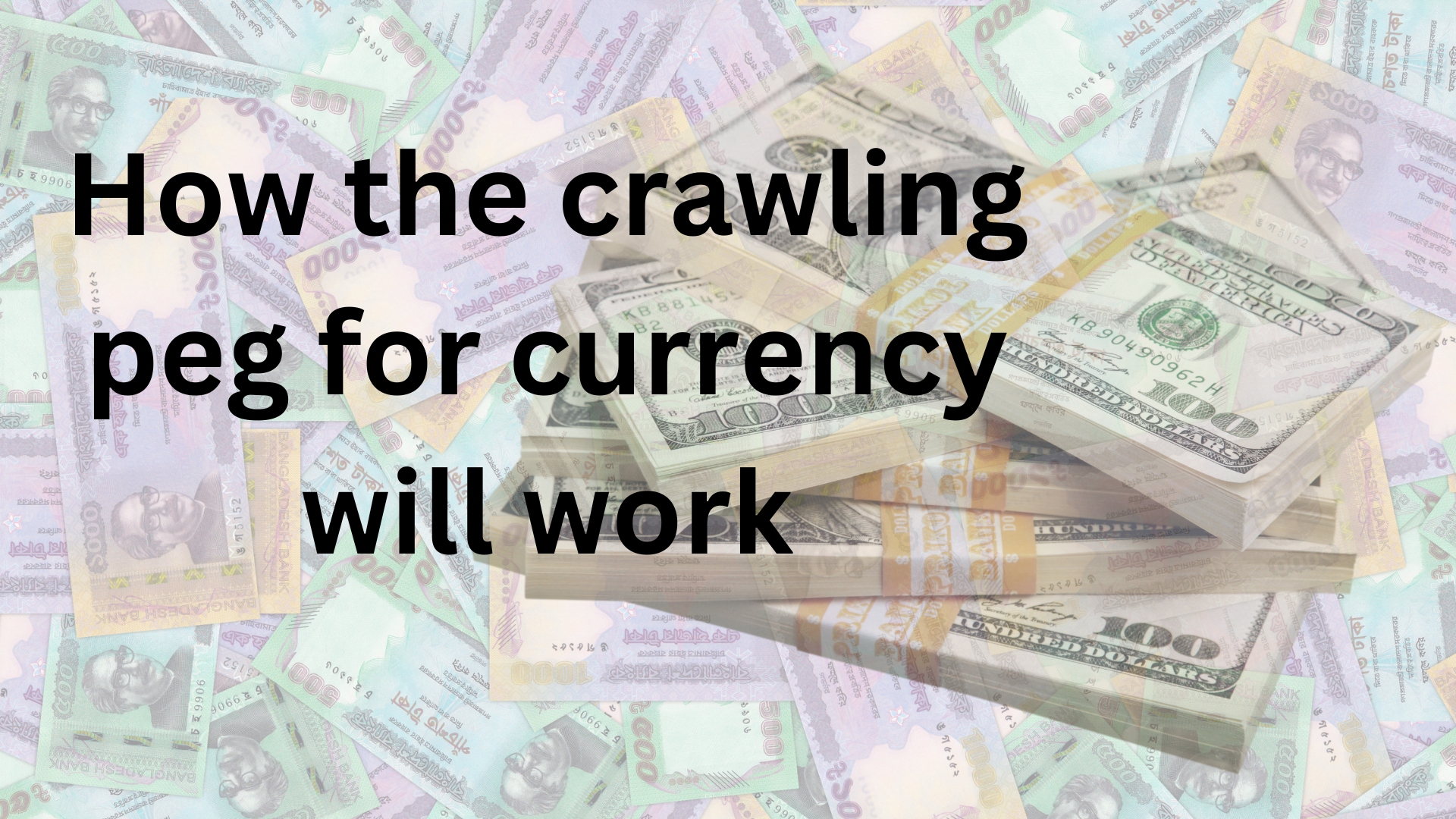 How the crawling peg for currency will work
