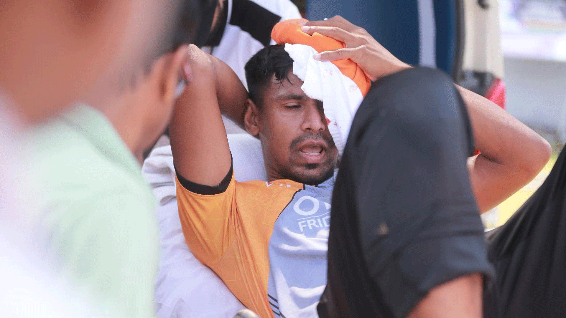 Mustafizur taken to hospital after ball strikes his head