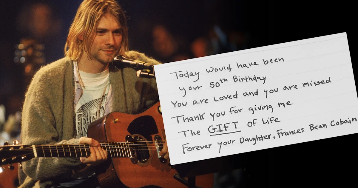  Kurt Cobain’s daughter, Frances, pens heartfelt note to father