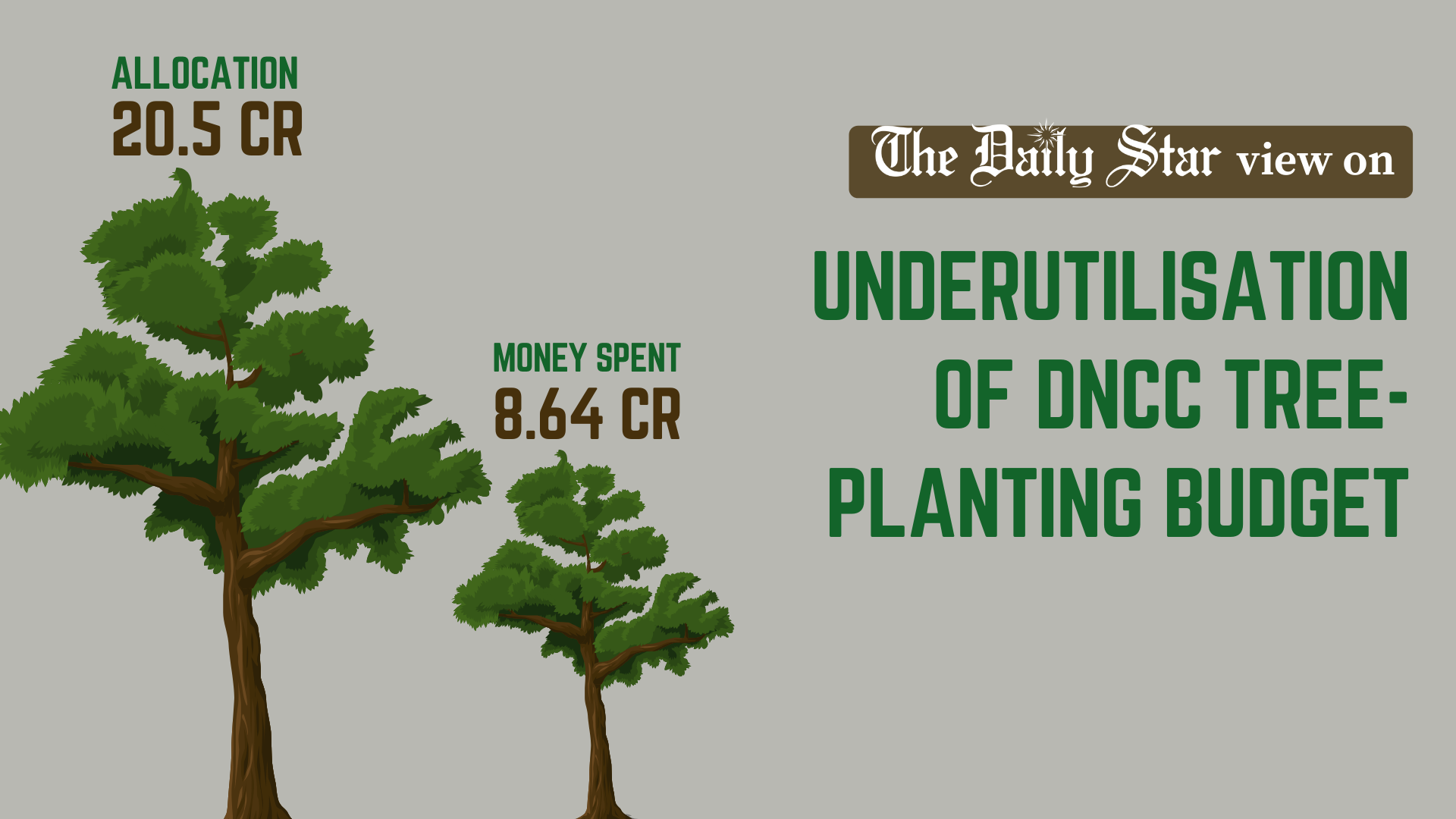 DNCC can’t even spend its tree-planting budget!