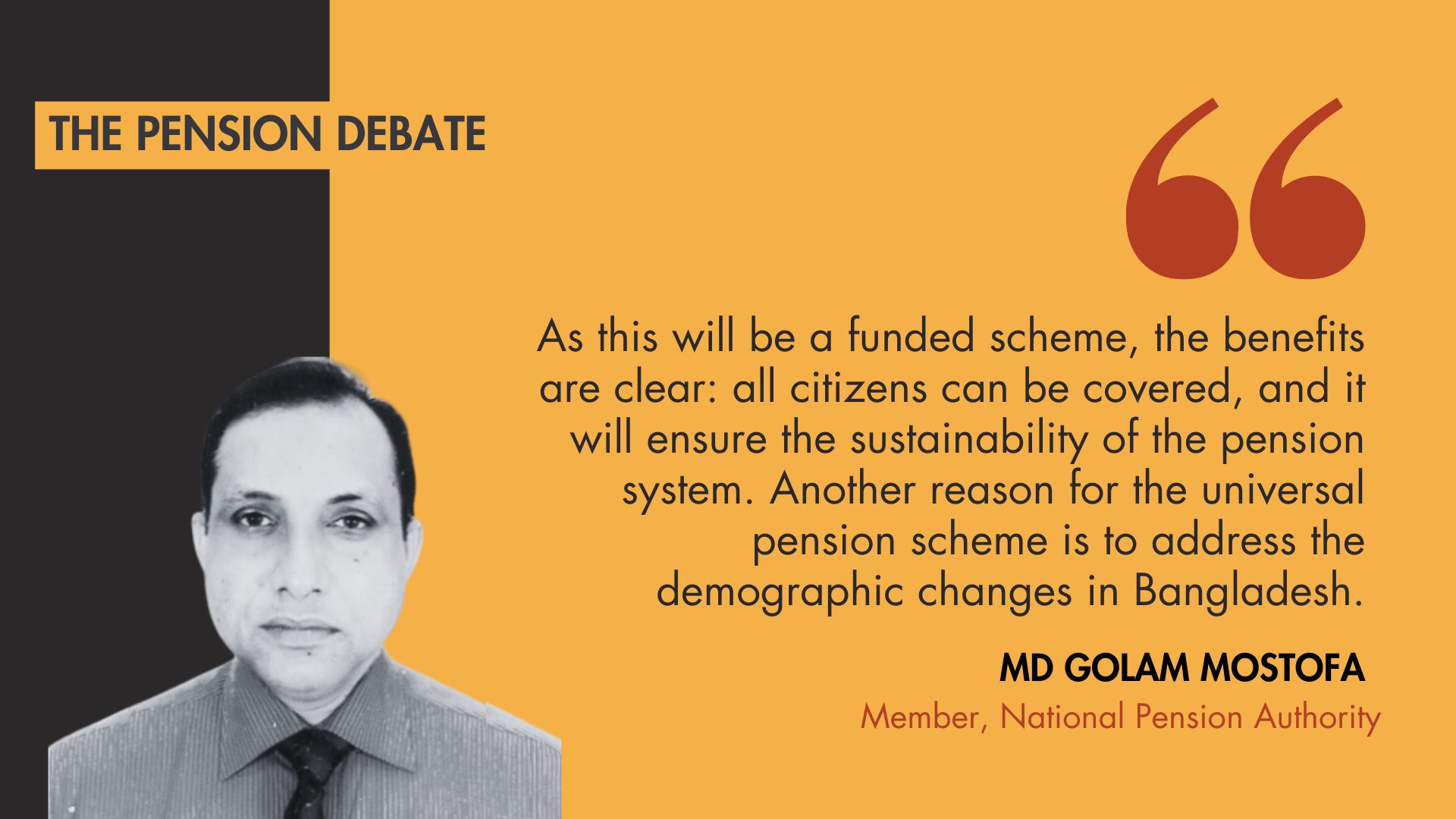 Universal pension scheme aimed at helping people