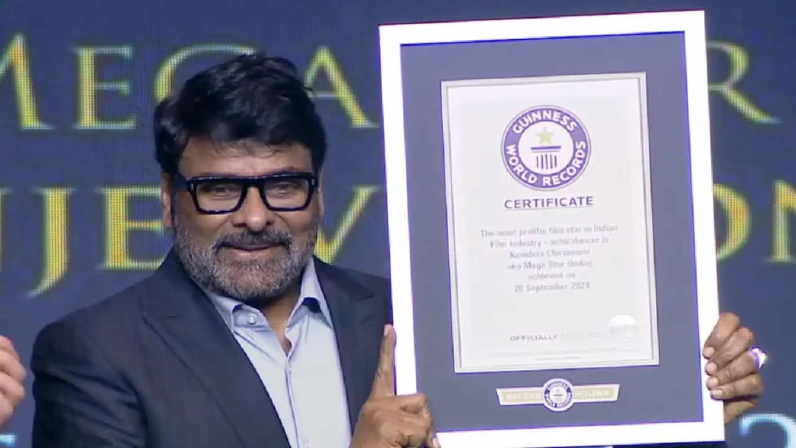 Chiranjeevi secures Guinness World Records as India’s most prolific actor 