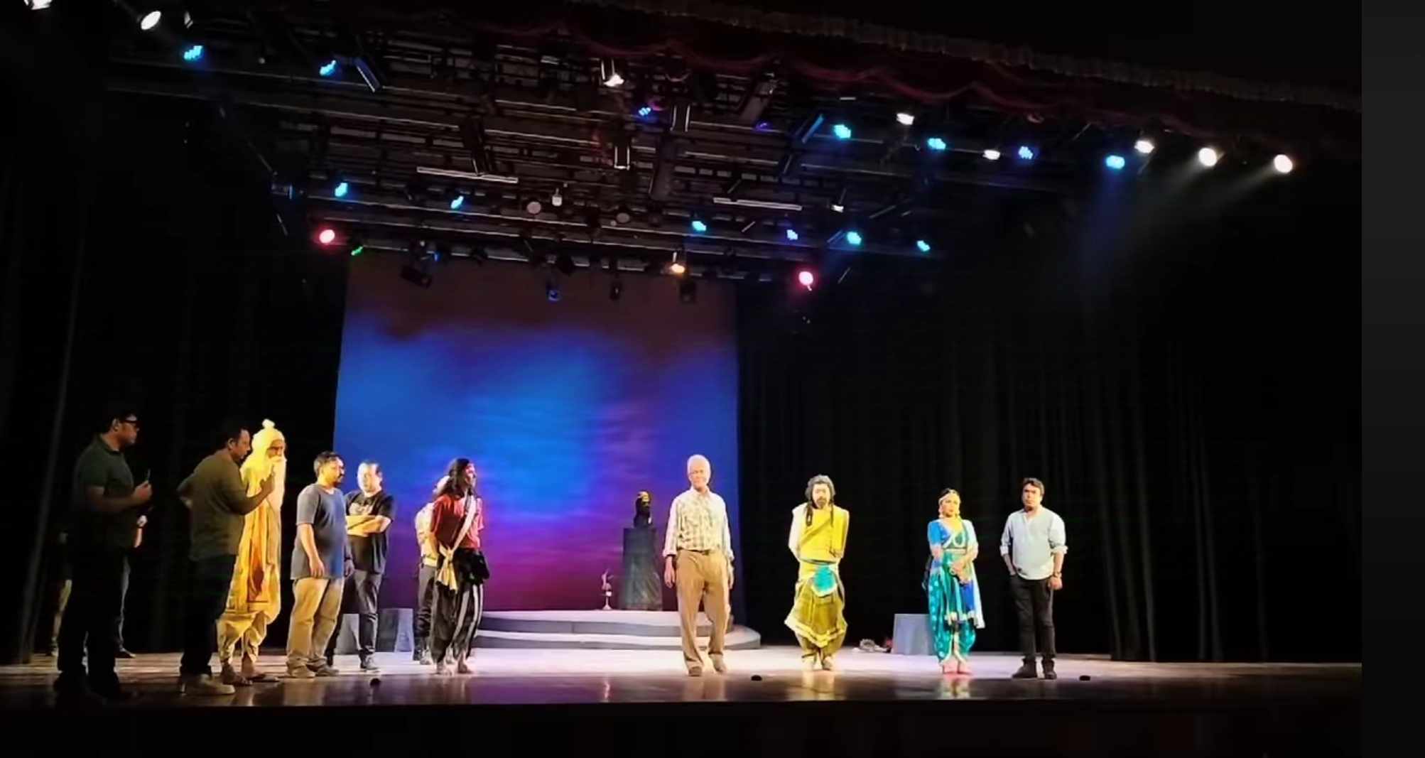 Shilpakala show halted as mob gathers at gate