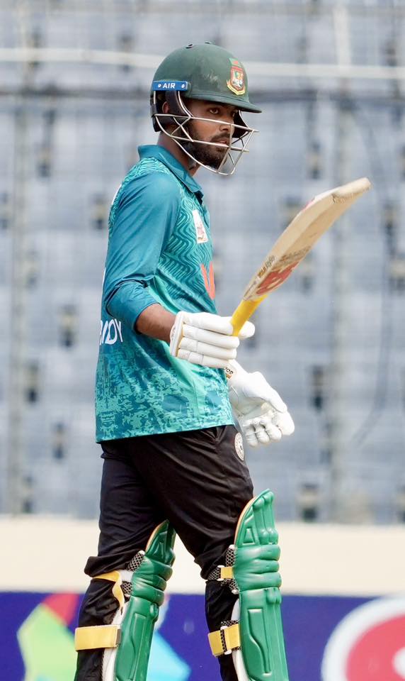 Hridoy suspended for a match after heated exchange with umpire 