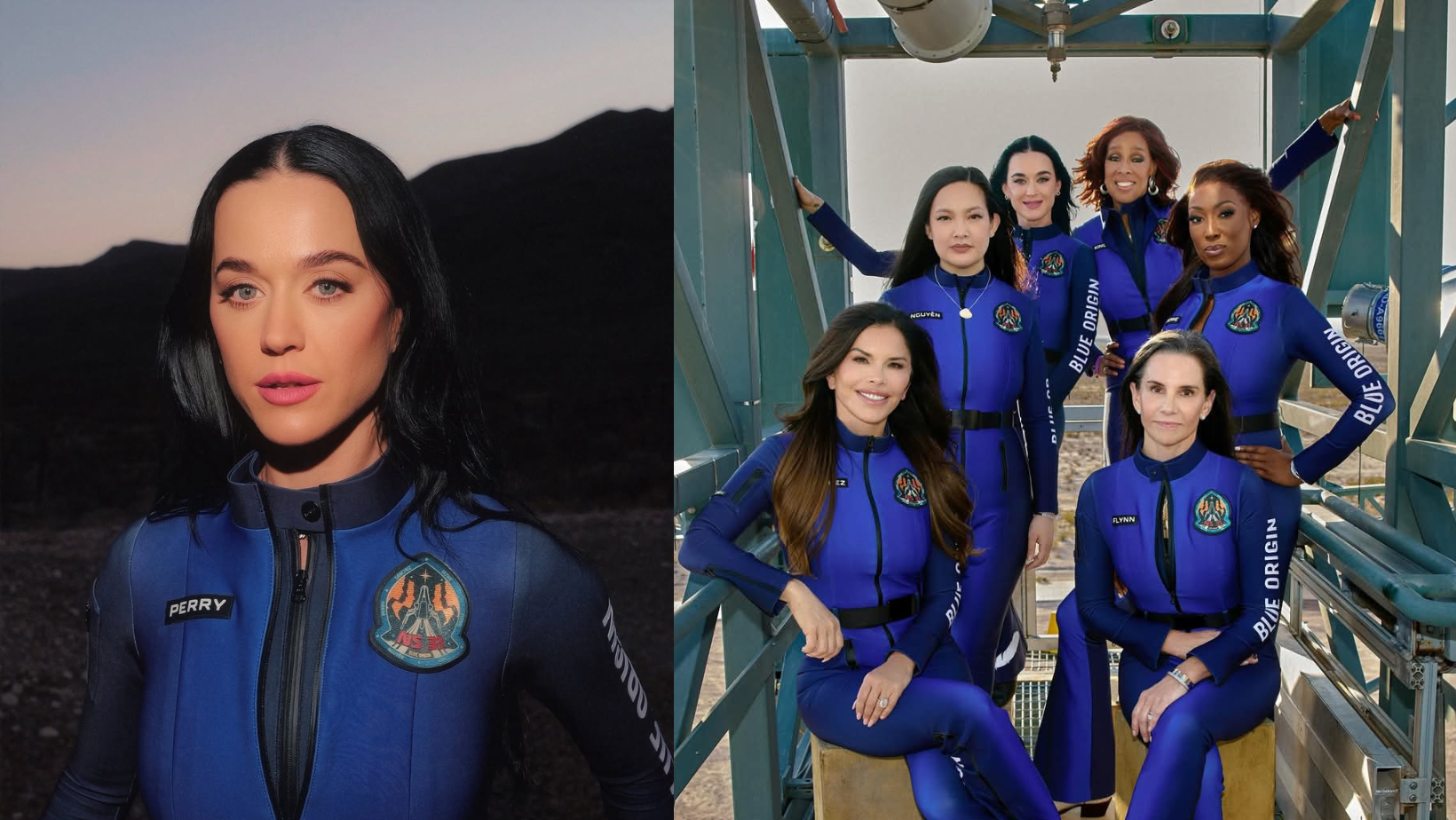 Katy Perry roars into space on all-woman flight