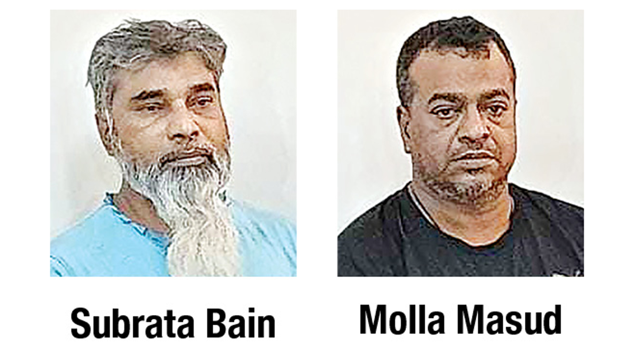 Top criminals Subrata Bain, Molla Masud held