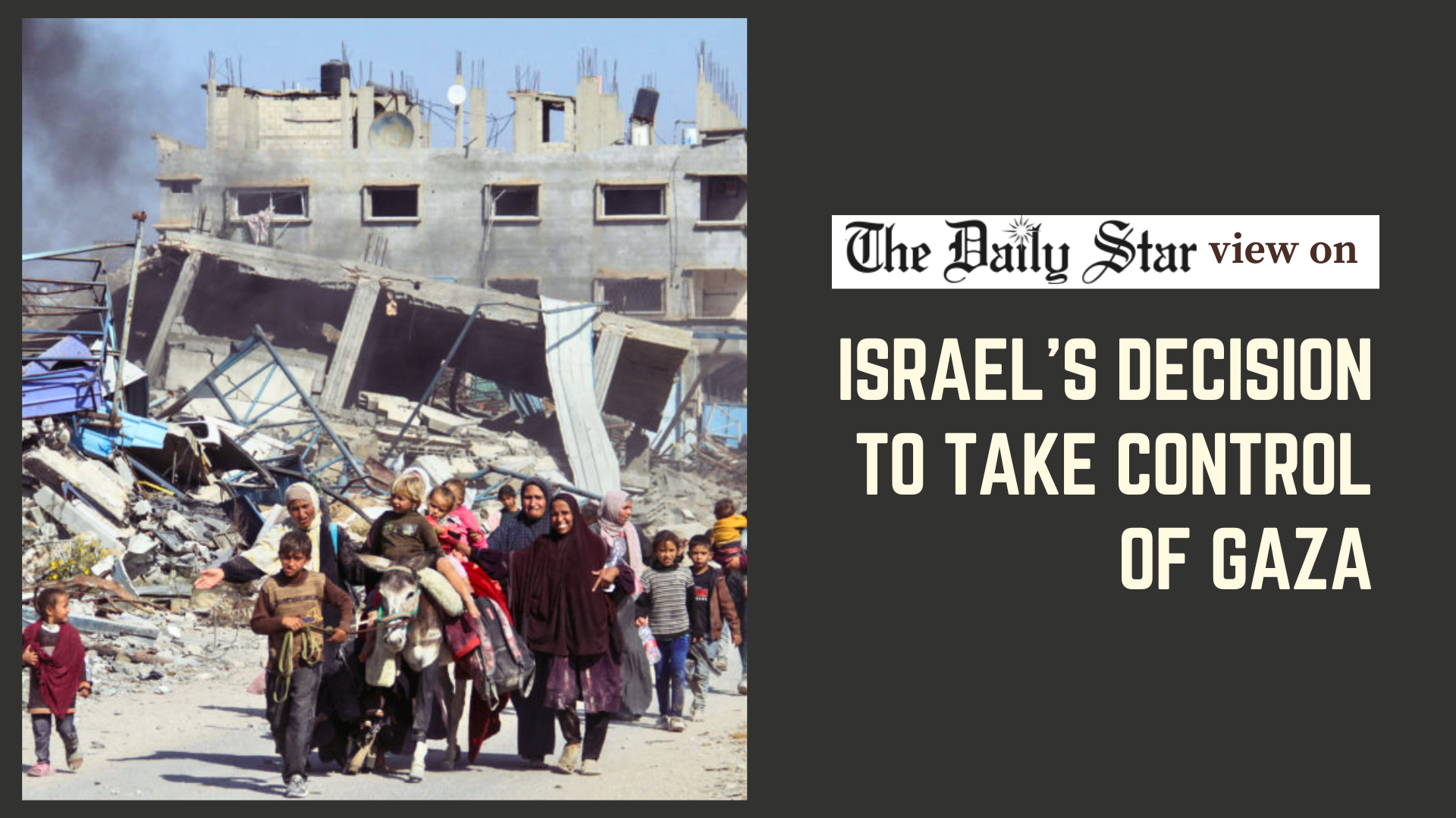 Israel’s plan for Gaza condemnable