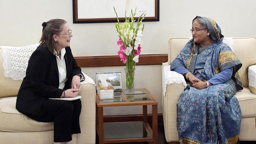 Prime Minister Sheikh Hasina met French Ambassador Marie-Annick Bourdin