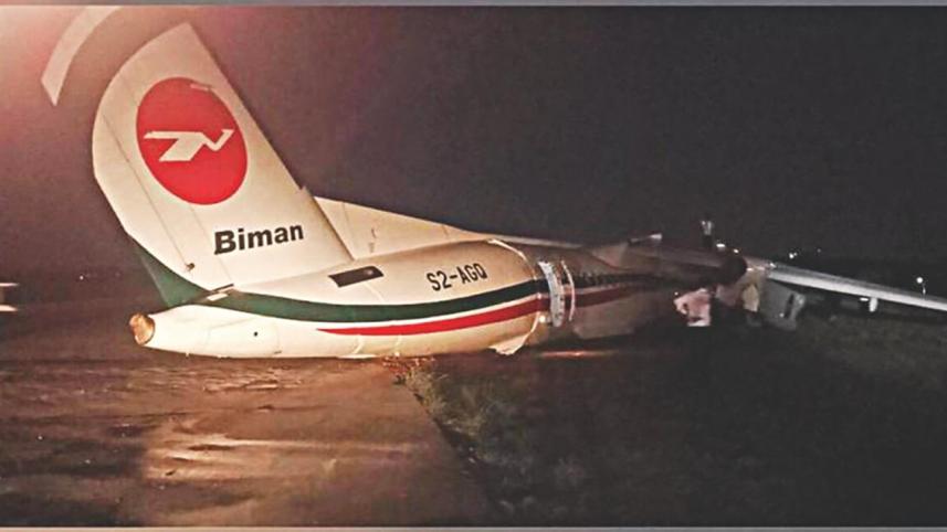 Biman Bangladesh Airlines Plane Crash landing in Yangon