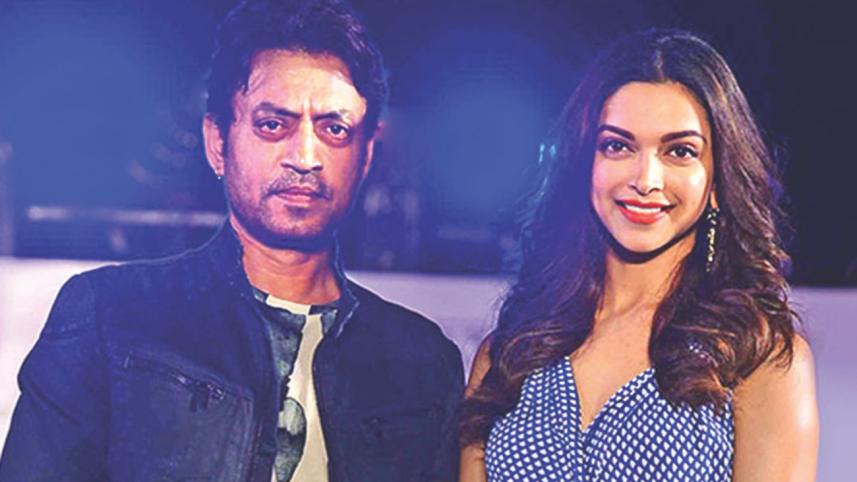 Actor Irrfan Khan and Deepika Padukone