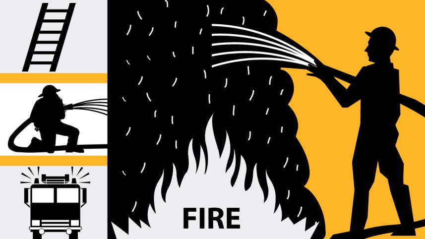 Fire in diagnostic centre in Dhanmondi