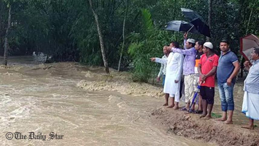 Heavy rain triggering flood in Sylhet-Chittagong