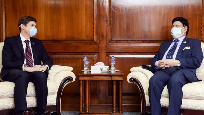 US Ambassador Earl Miller and Bangladesh Foreign Minister AK Abdul Momen