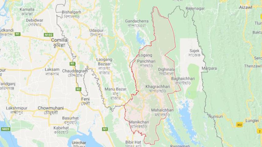 Road blockade underway in Khagrachhar due to UPDF Leaders Killing