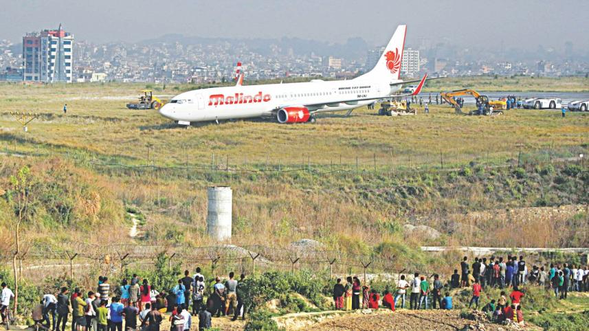 Malaysian Jet Skids Off Runway Kathmandu Airport 