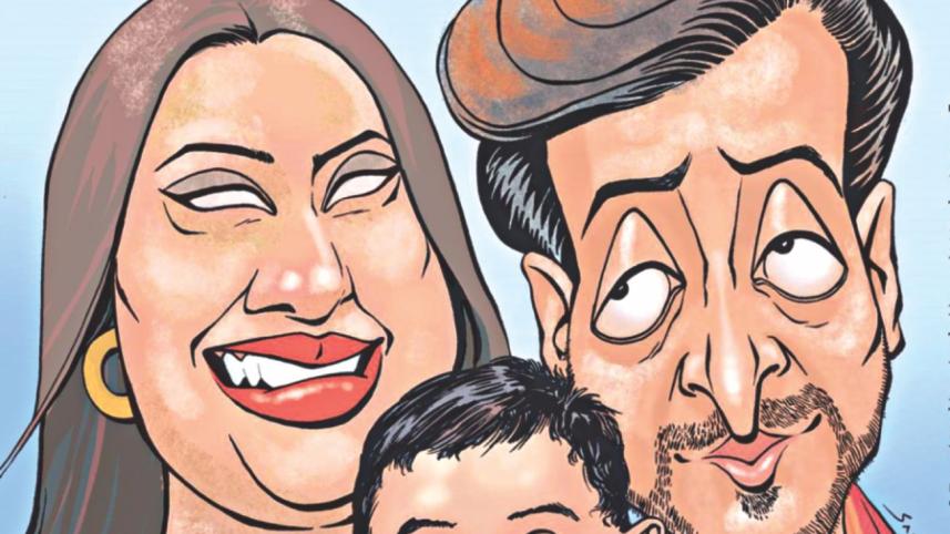 Shakib Khan and Apu Biswas