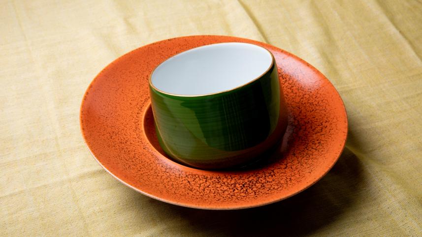 Ceramic plate and bowl