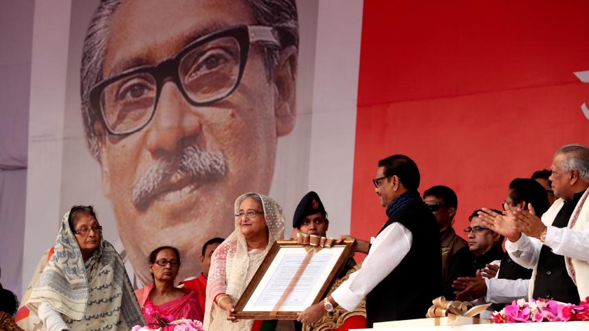 2019 Victory Day rally Sheikh Hasina Obaidul Quader From Bangabandhu to Sheikh Hasina