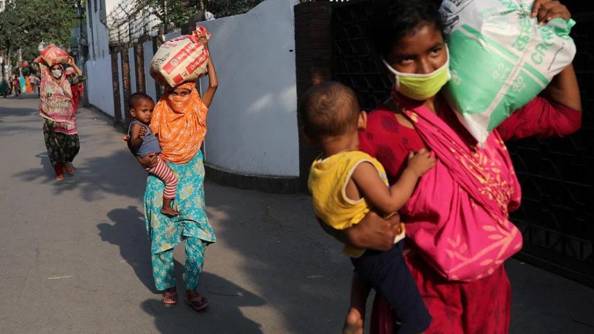 Women's unpaid care work Covid Reuters