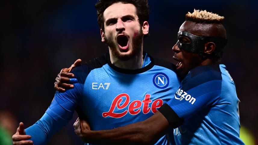 Khvicha Kvaratskhelia and Victor Osimhen