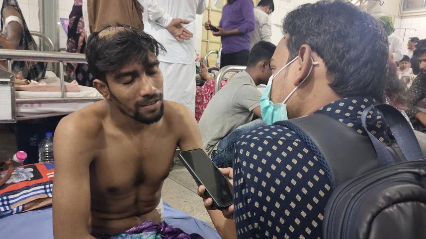 'I survived only because I was able to free my hand’ 