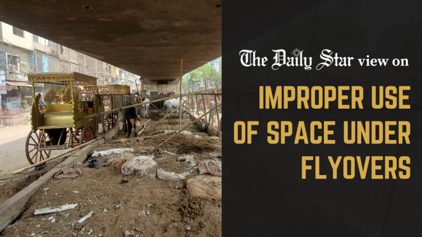 improper use of space under flyovers
