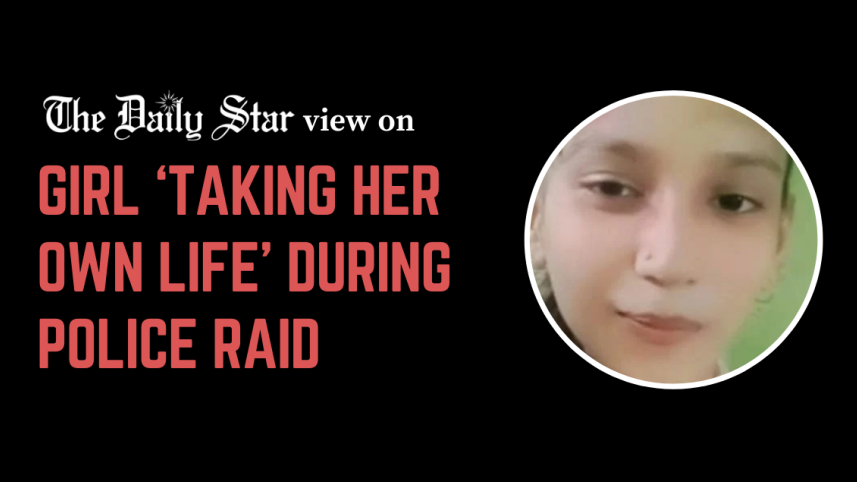girl taking her own life during police raid in Mirpur