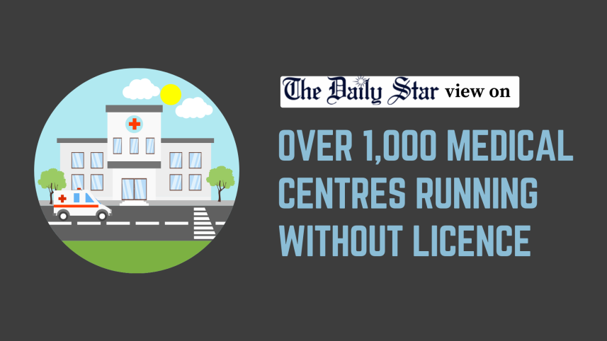 over 1000 medical centres running without licence