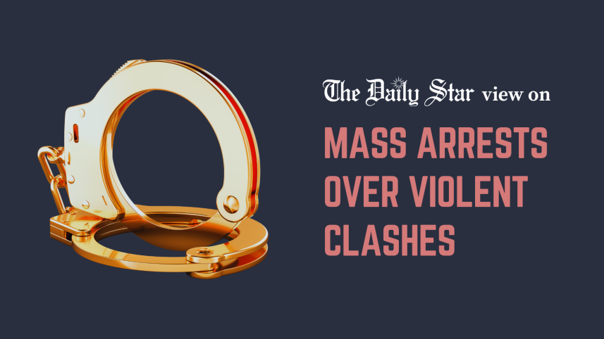 mass arrests over violent clashes