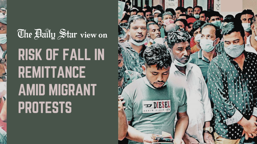 risks of fall in remittance earnings amid Bangladeshi migrant protests