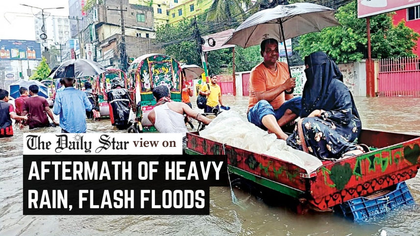 aftermath of heavy rain and flash floods