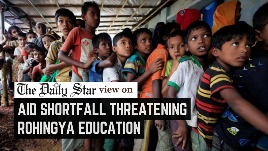 aid shortfall threatening Rohingya education