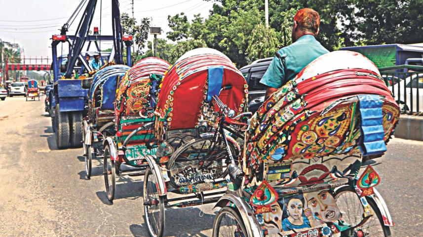 some of the rickshaws were without permits