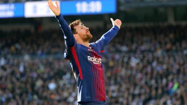 Lionel Messi celebrates