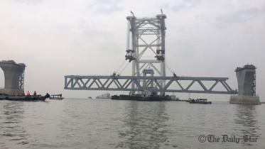 10th span of Padma Bridge installed