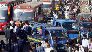 Huge Traffic Jam on Dhaka-Aricha highway