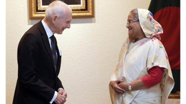 Bangladesh Prime Minister Sheikh Hasina and William Lacy Swing