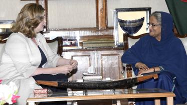 Penny Mordaunt and Prime Minister Sheikh Hasina