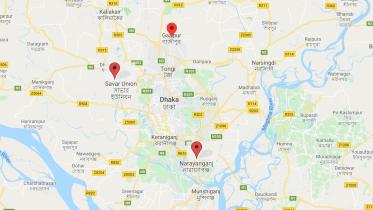 Savar, Narayanganj, gazipur map