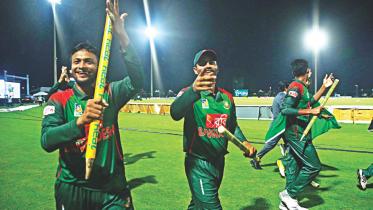 Captain Shakib Al Hasan and batsman Tamim Iqbal